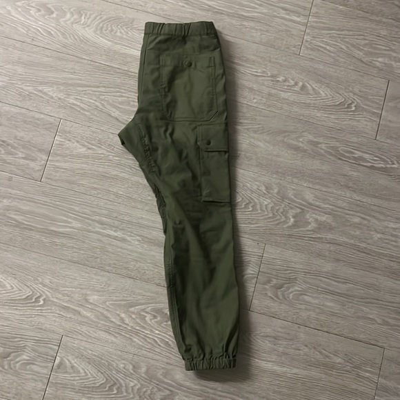 Beams Green Drawstring Cargo Pants - Picture 4 of 4